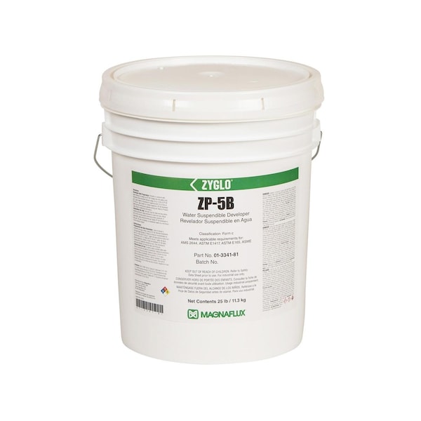 Magnaflux Developer, ZP-5B, Zyglo, Water Suspendible, 25 lb, Pail 01-3341-81 - main